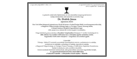 Drábik János temetése